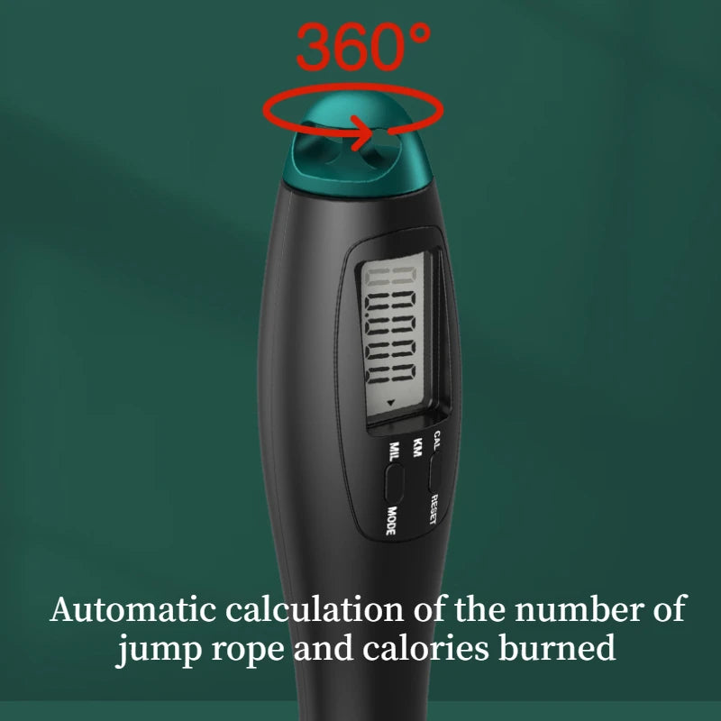 Adjustable Counting Jump Rope: Cordless Steel Jump Rope