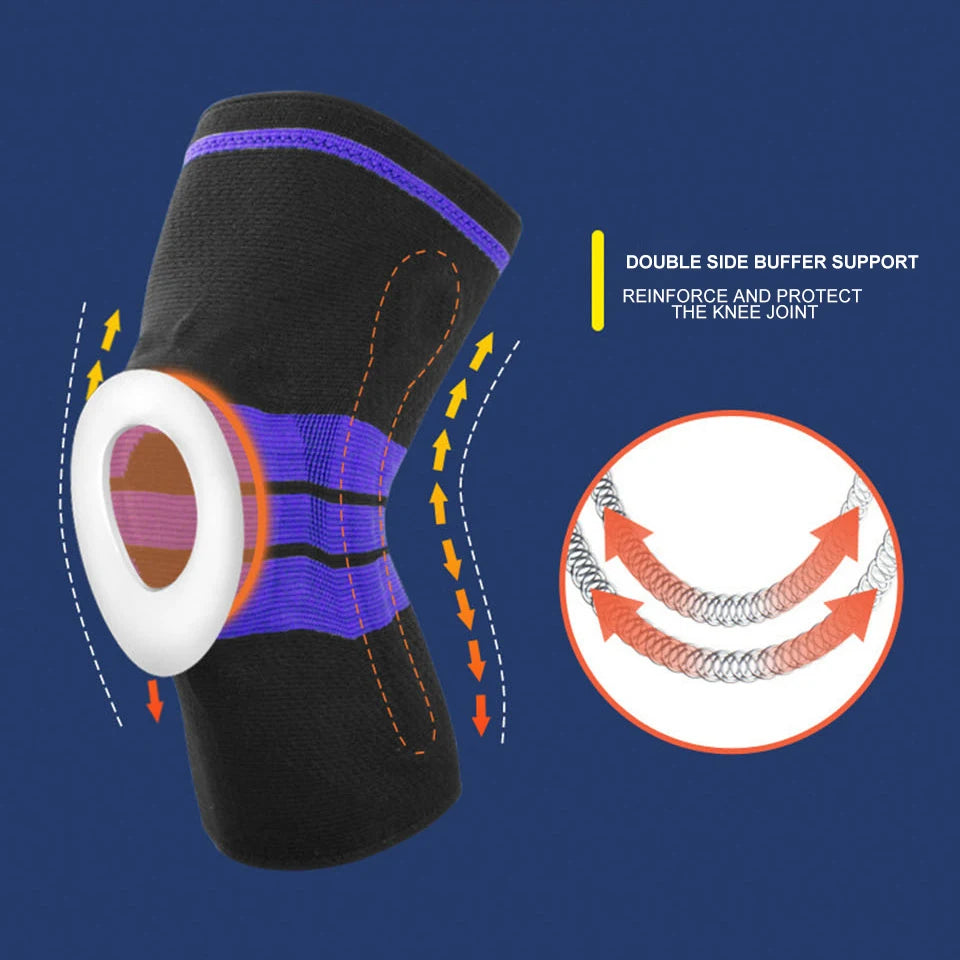 Knee pads for training (silicone gel, spring support)