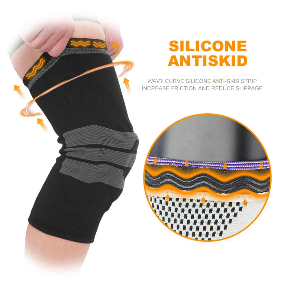 Knee pads for training (silicone gel, spring support)