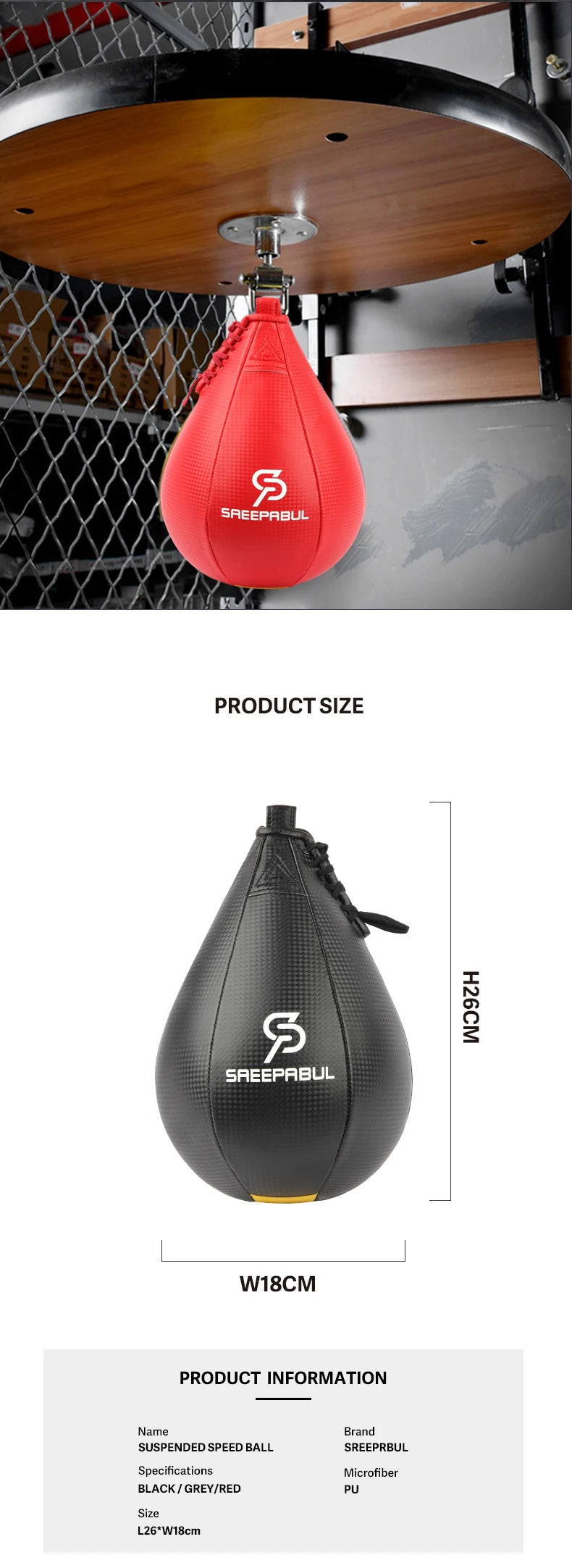 Boxing Speed Ball Set Fitness Boxing Pear Speed Ball Reflex Inflate Punching Speed Bag Training Ball Accessory