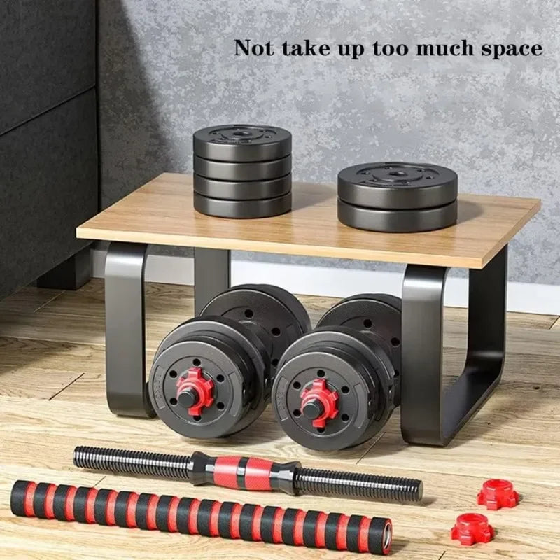 Adjustable Dumbbell Sets (Set of 2 Dumbbells) Convertible to Barbell