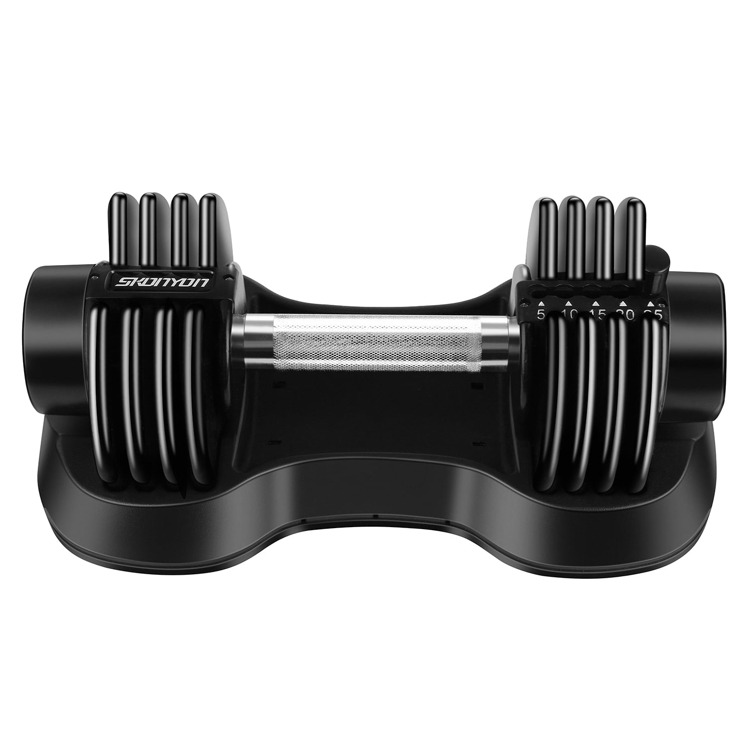 Adjustable Dumbbell Barbell 25 lbs Weight with Handle and Weight Plate for Gym and Home