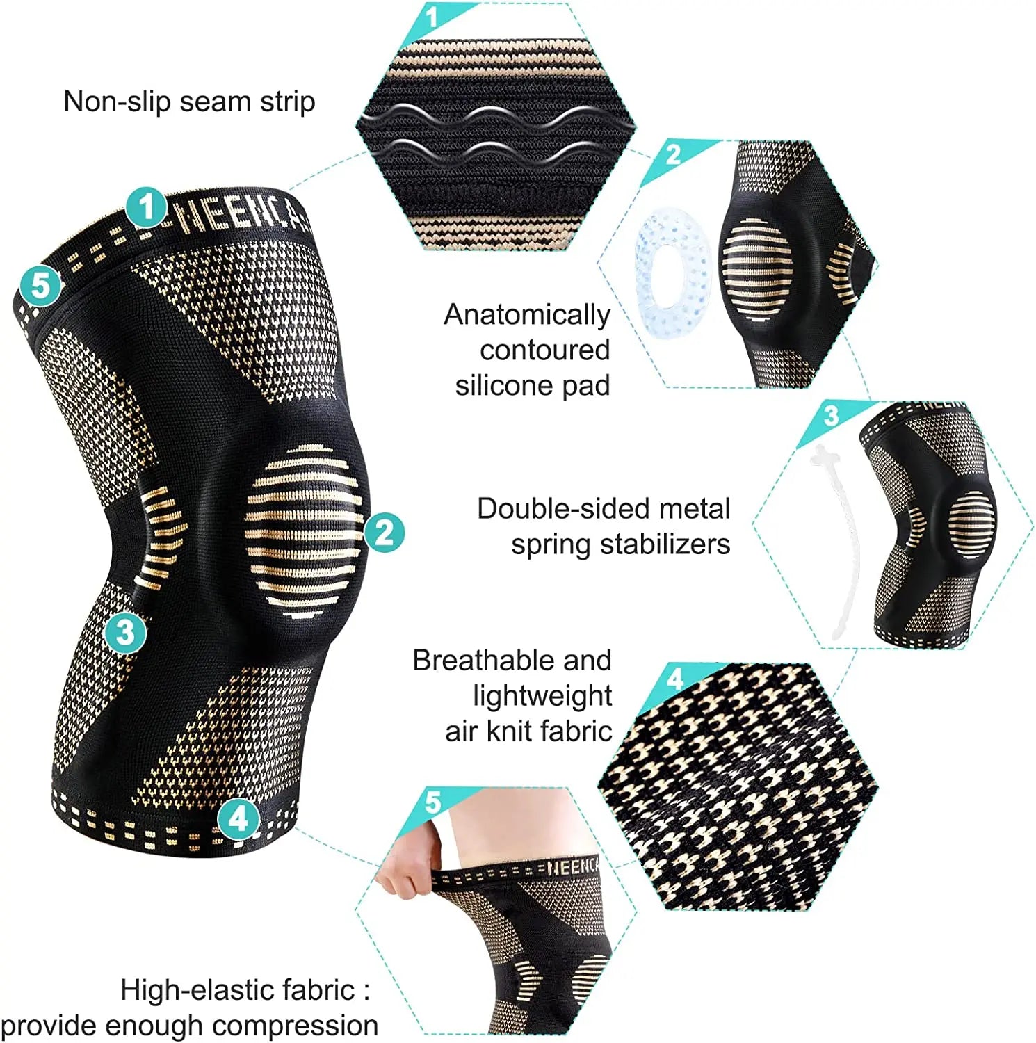 Knee Brace (Stabilizers for Knee) size from S to XXXL