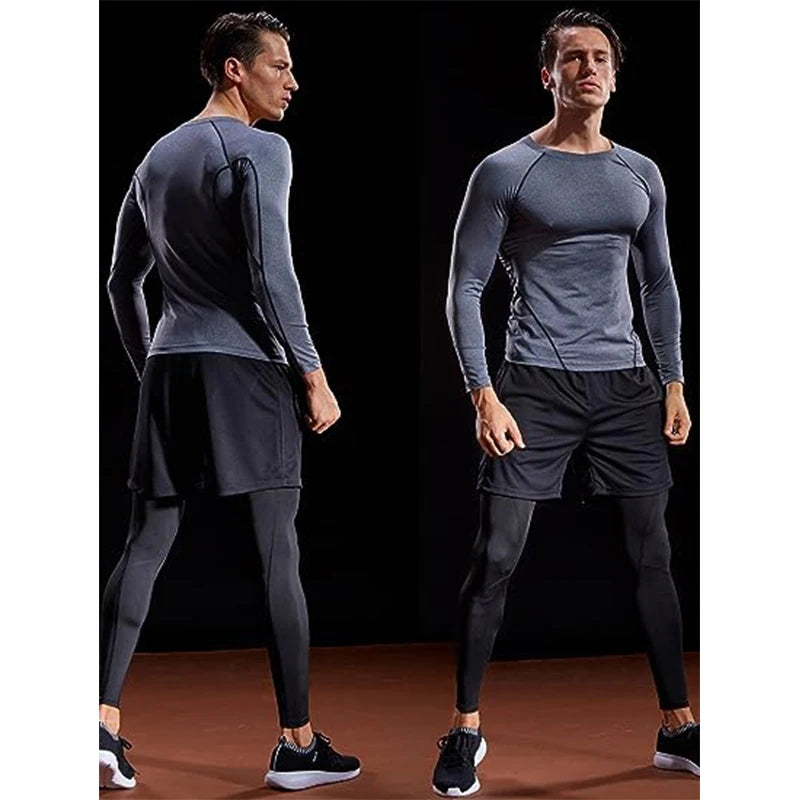 Long Sleeve Compression T-Shirt Men's (Elastic Training T-Shirt)