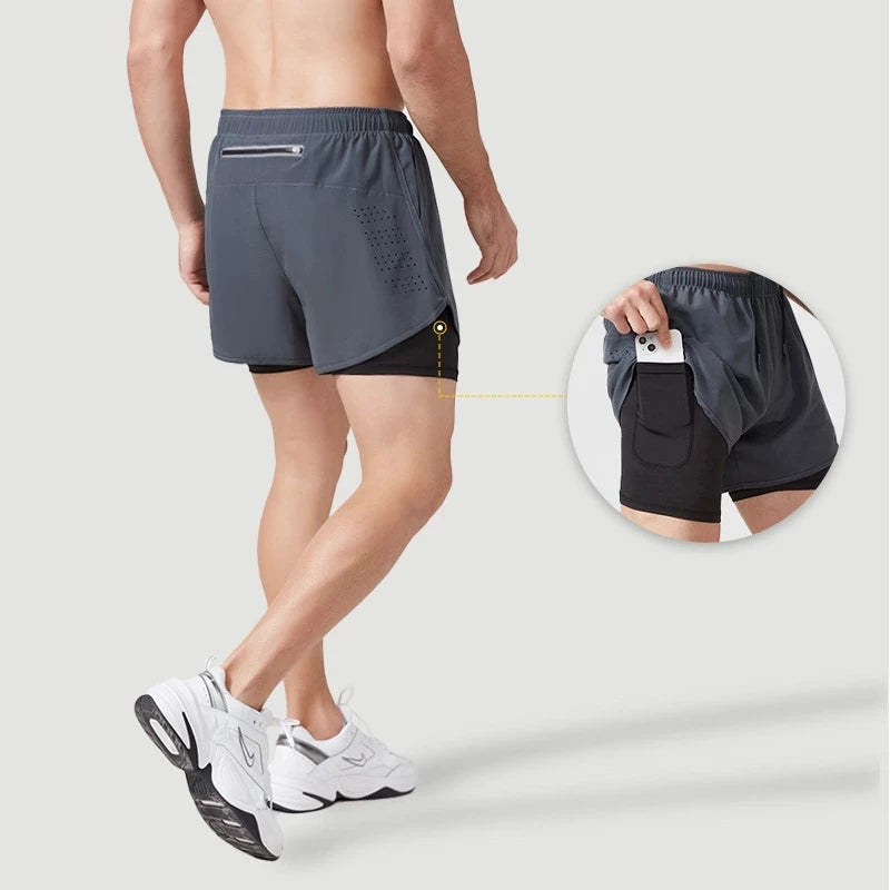 Men's Running Shorts (Quick Dry, Double Layer)