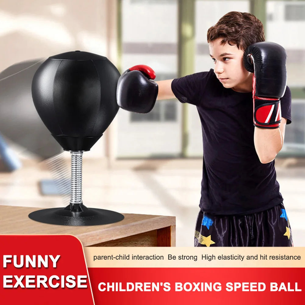 PU Desktop Boxing Ball Stress Relief Fighting Speed Training Punching Bag Muay Tai MMA Exercise Suction Table Boxing Punch Ball