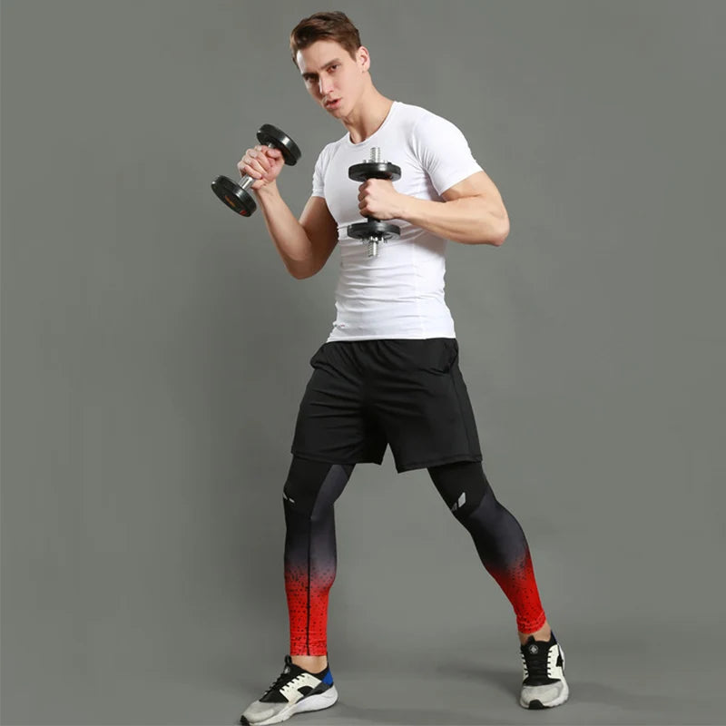 Men's Compression Pants (Quick Dry Sportswear) / Men's Leggings for Fitness and Workout