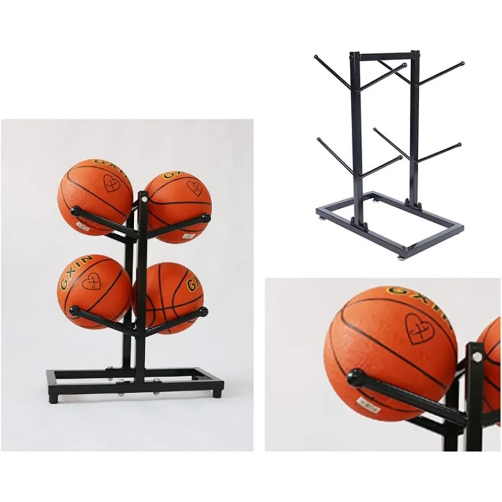 Basketball Organizers Sports Ball Organizer Storage Rack for Basketball Volleyball Football