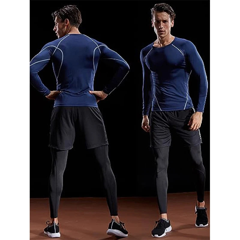 Long Sleeve Compression T-Shirt Men's (Elastic Training T-Shirt)