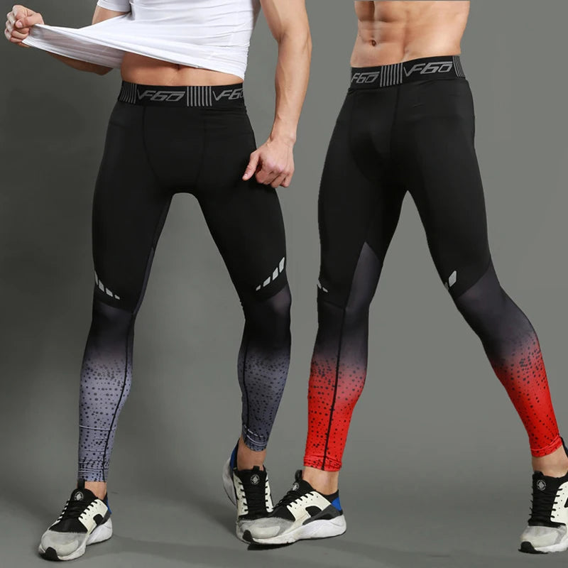 Men's Compression Pants (Quick Dry Sportswear) / Men's Leggings for Fitness and Workout