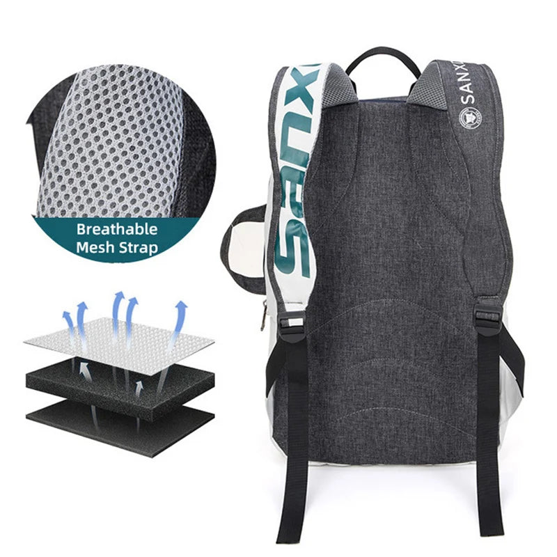 Foldable Tennis Paddle Backpack Squash Badminton Racket Bag Padel Racquetball Carrying Handbag Man Large Capacity Sports Bags