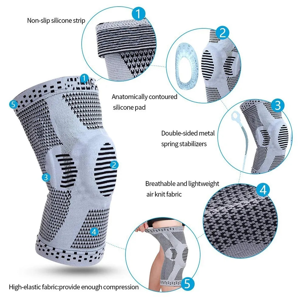 Knee Brace  (Silicone Compression Protection)