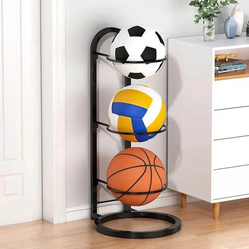 Black/White Indoor Basketball Storage Rack Put Ball Football Storage Basket Placed Rack Kindergarten Volleyball Stand Holder