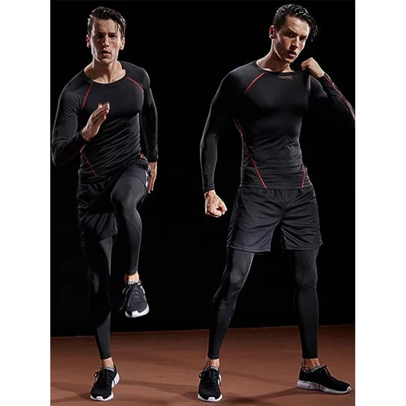 Long Sleeve Compression T-Shirt Men's (Elastic Training T-Shirt)