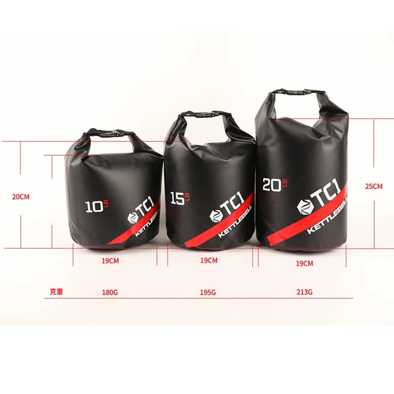 Multifunctional Fitness Power Bag Portable Kettlebell Weightlifting Fitness Water Bag Outdoor Waterproof Storage Dry Bag