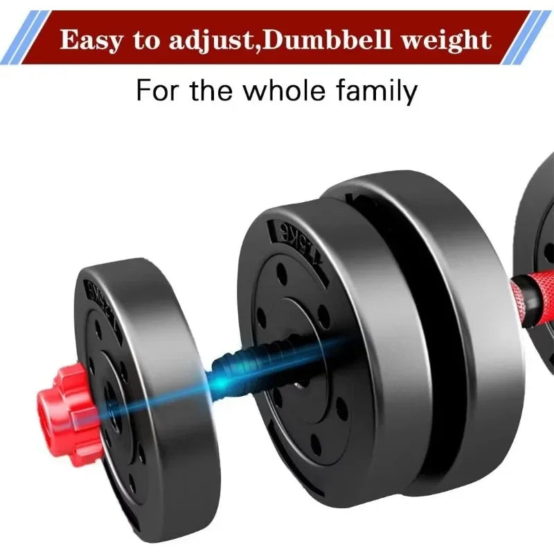 Adjustable Dumbbell Sets (Set of 2 Dumbbells) Convertible to Barbell