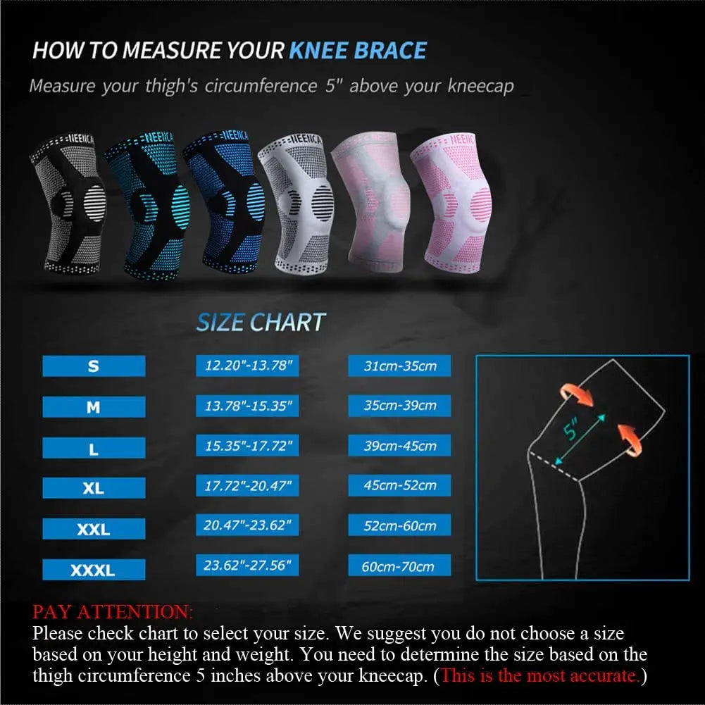 Knee Brace (Stabilizers for Knee) size from S to XXXL