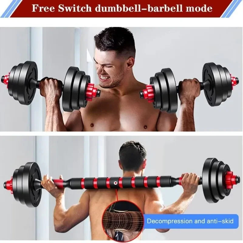 Adjustable Dumbbell Sets (Set of 2 Dumbbells) Convertible to Barbell