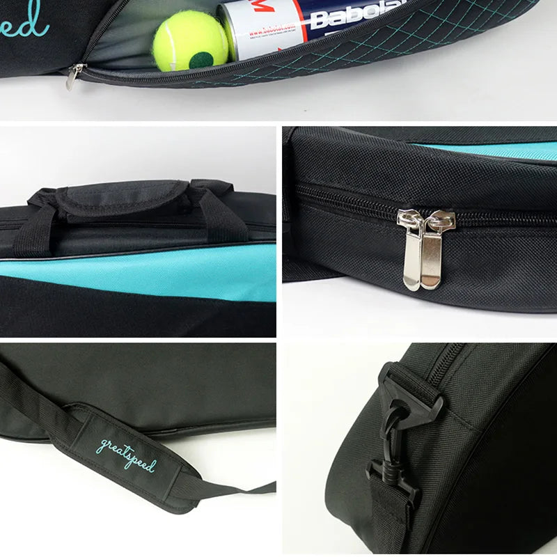 2024 New GREATSPEED 3pcs Tennis Badminton Raquet Sports Bag One Shoulder Pack Men Women Simple Racket Bags