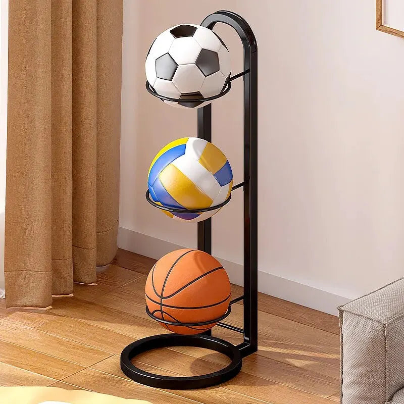 Black/White Indoor Basketball Storage Rack Put Ball Football Storage Basket Placed Rack Kindergarten Volleyball Stand Holder