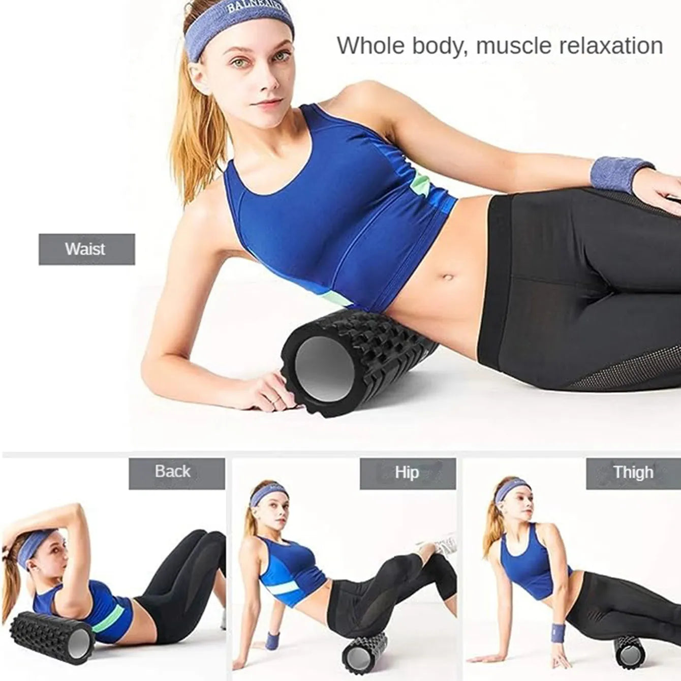 Foam massage roller for back muscles 33cm