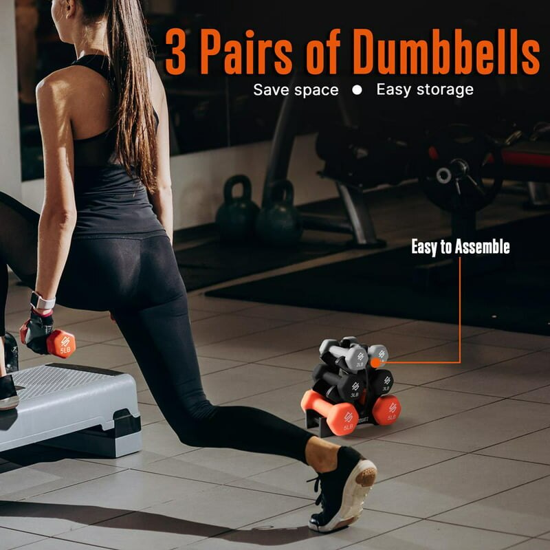 Neoprene Dumbbell Set with Stand