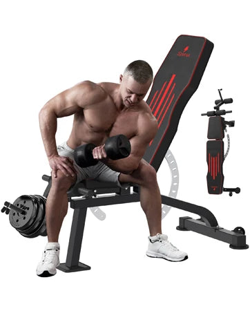 Workout Bench,Adjustable Weight Bench for Home Gym,Versatile Incline/Decline Workout Bench for Full Body Strength