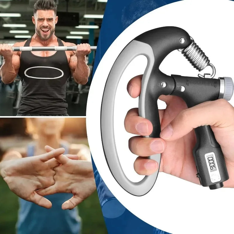 20~220LBS Adjustable Hand Grip Strengthener Professional Gym Fitness Equipment Arm Finger Rehabilitation Tools Forearm Training