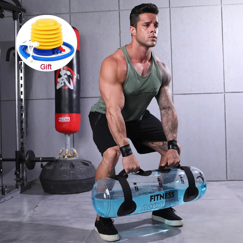 Fitness Aqua Bag Water Power Bags Workout Sandbag Water Home Gym Weightlifting Core Training Bodybuilding Crossfit Exercise Tool